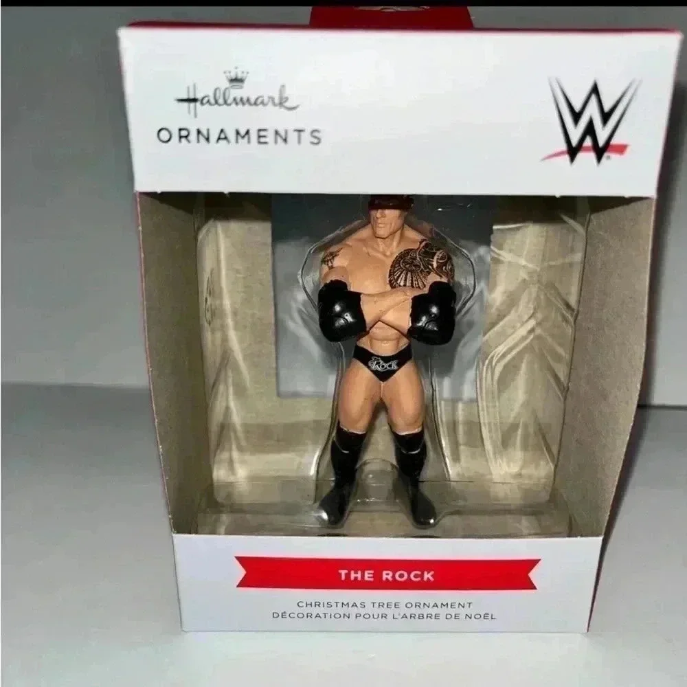 Hallmark 2022 WWE THE ROCK Dewayne Johnson Ornament NIB 🎄 Holiday Christ…